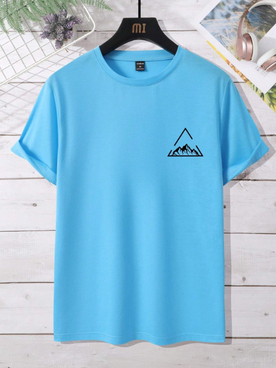 Manfinity Homme Men Mountain Print Tee