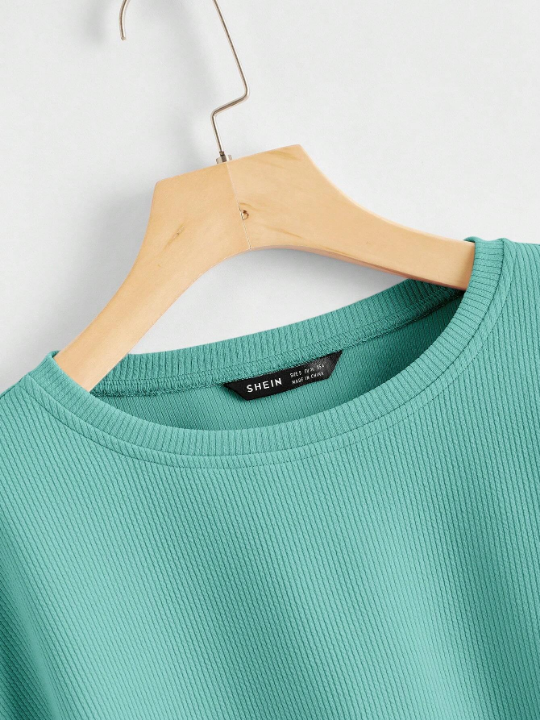 EZwear Drop Shoulder Crop Tee