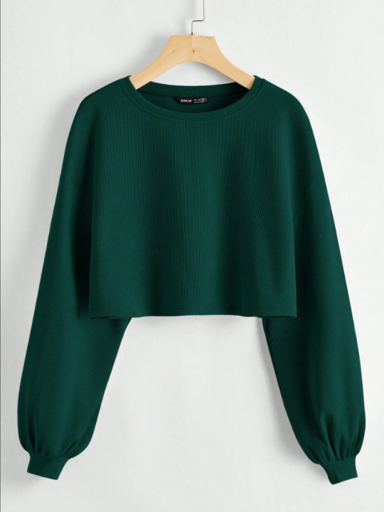 EZwear Drop Shoulder Crop Tee