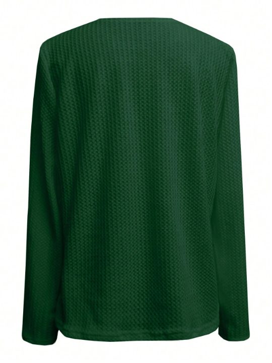 LUNE Ribbed Knit Half Zip Tee