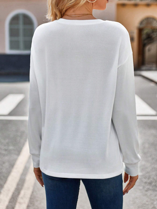 LUNE Solid Drop Shoulder Tee