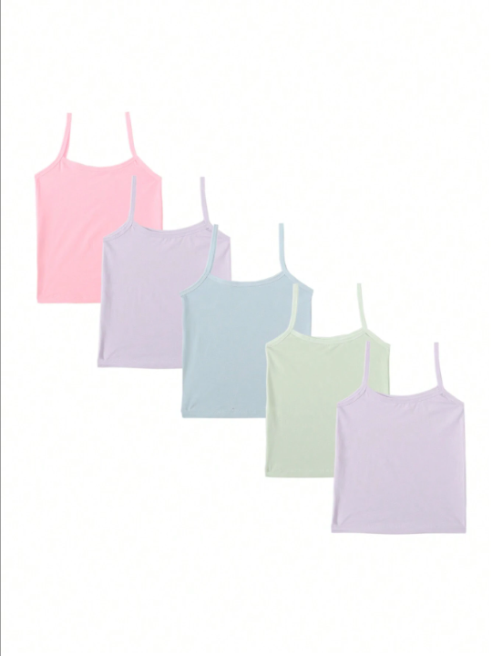 Girls' Solid Color Camisole Underwear