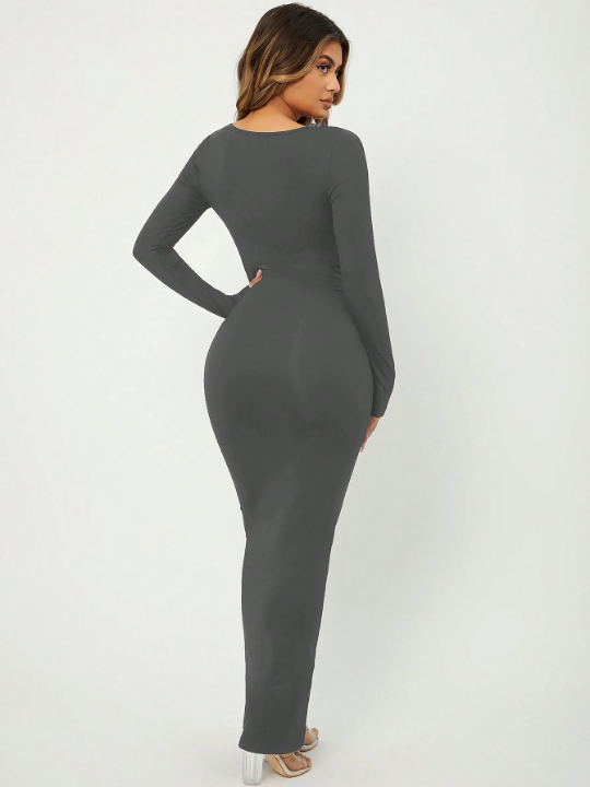 Slim Fit Round Neck Dress