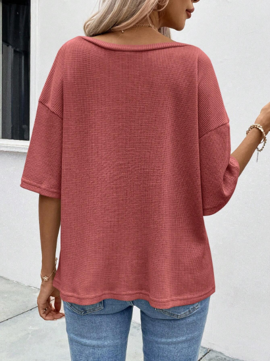 Solid Drop Shoulder Tee