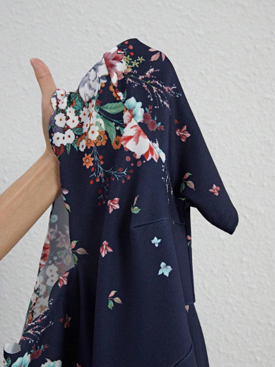 Clasi Floral Printed Short Sleeve Dress