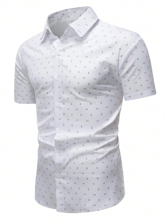 Manfinity Mode Men's All-over Printed Short Sleeve Shirt