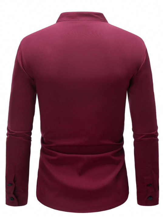 Manfinity Mode Men's Solid Color Shirt