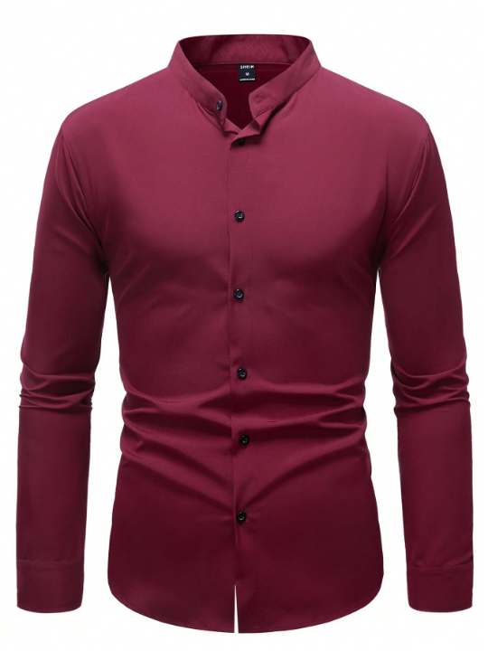 Manfinity Mode Men's Solid Color Shirt