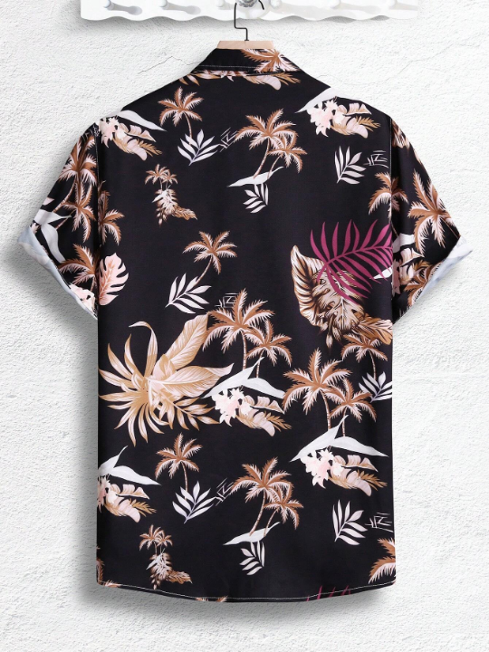 Manfinity RSRT Men'S Coconut Tree Print Short Sleeve Shirt