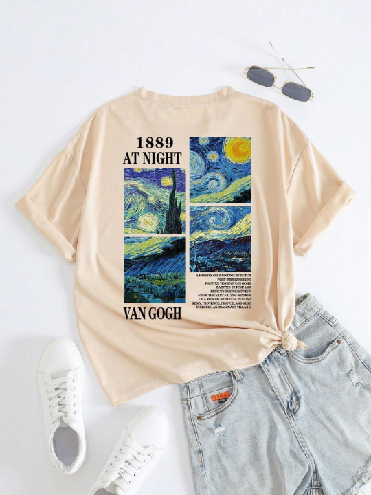 Essnce Slogan Printed T-shirt