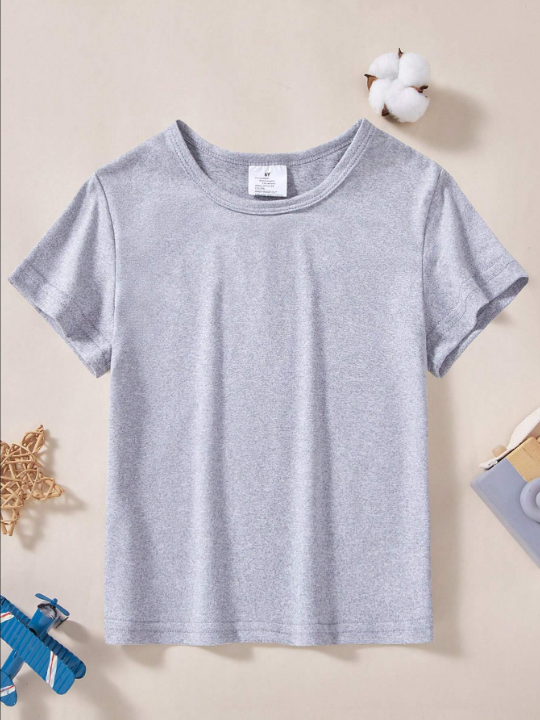 Young Girl Round Neck Short Sleeve T-Shirt For Children