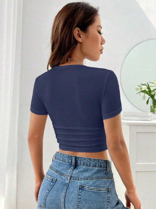 EZwear Cropped Short Sleeve T-Shirt