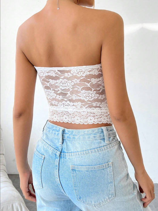 EZwear Lace Strapless Top For Women