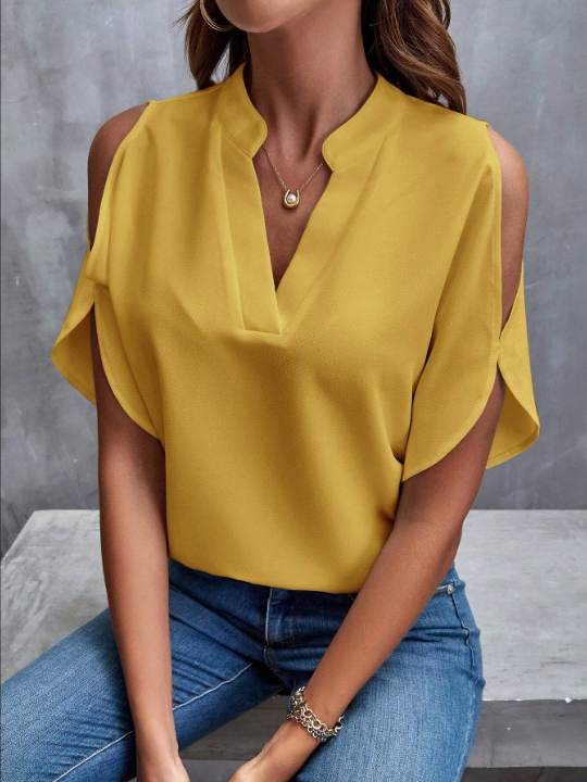 Clasi Women's Solid Color Off Shoulder Shirt