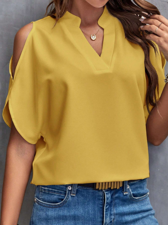 Clasi Women's Solid Color Off Shoulder Shirt