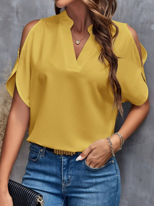 Clasi Women's Solid Color Off Shoulder Shirt