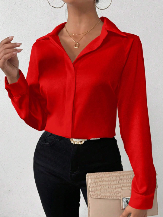 Privé Solid Color Long Sleeve Shirt