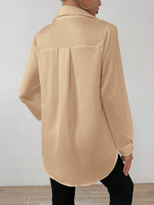 Privé Solid Color Long Sleeve Shirt