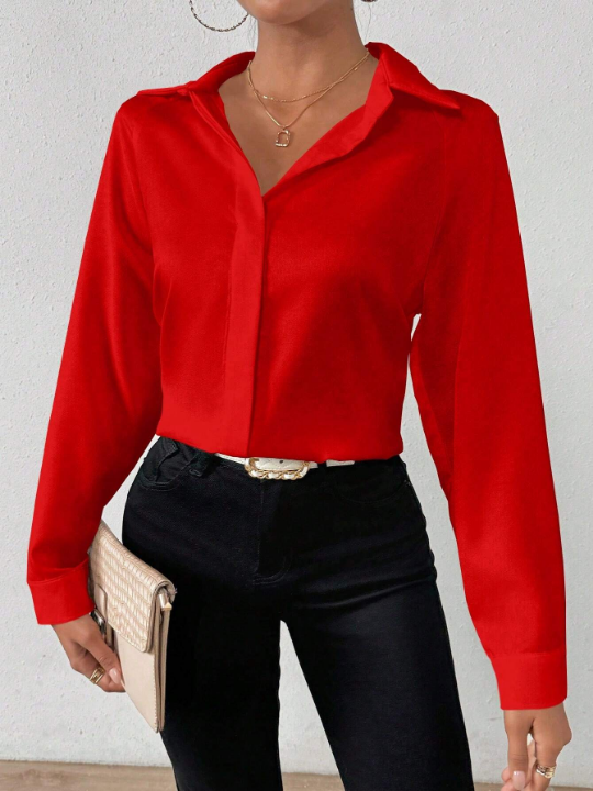 Privé Solid Color Long Sleeve Shirt