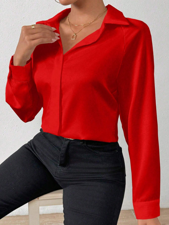 Privé Solid Color Long Sleeve Shirt