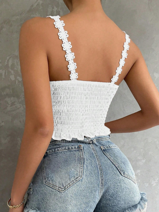 LUNE Guipure Lace Cami Top