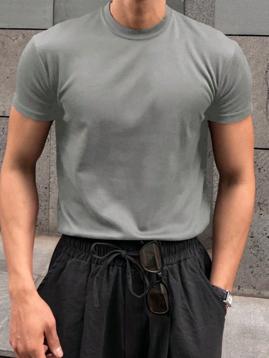 DAZY Men's Solid Color Summer T-Shirt