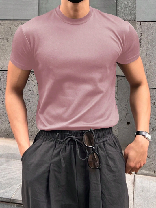 DAZY Men's Solid Color Summer T-Shirt