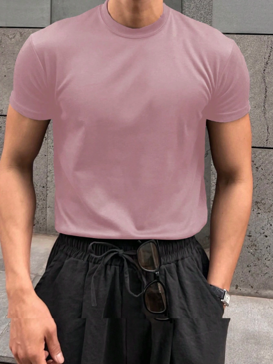 DAZY Men's Solid Color Summer T-Shirt