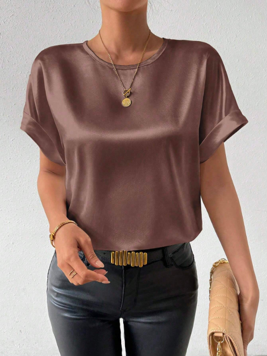 Priv Women's Batwing Sleeve Top With Back Keyhole Design