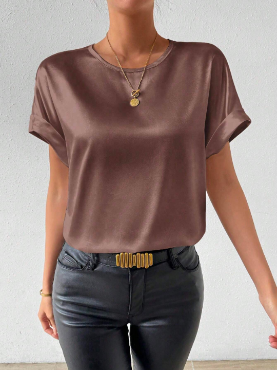 Priv Women's Batwing Sleeve Top With Back Keyhole Design