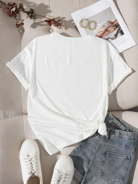 Women's Interesting Printed Short Sleeve T-Shirt