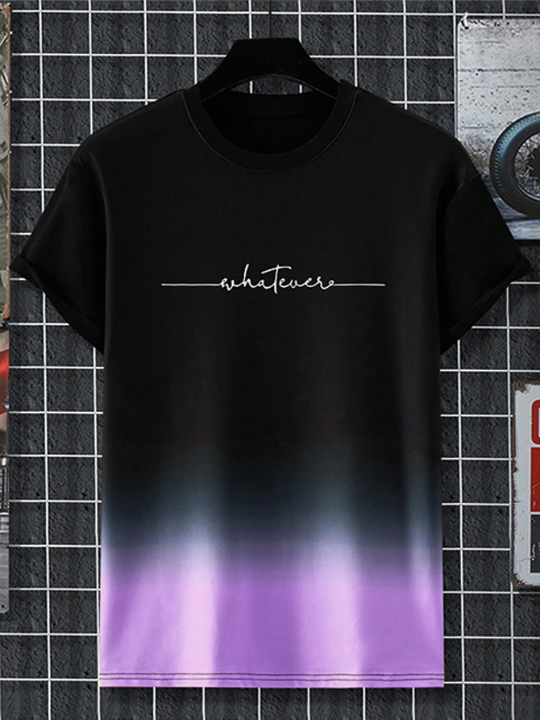 Manfinity Hypemode Men's Gradient Letter Printed T-Shirt