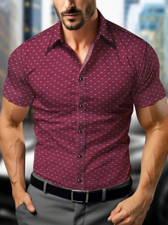 Manfinity Homme Men's Printed Short Sleeve Shirt