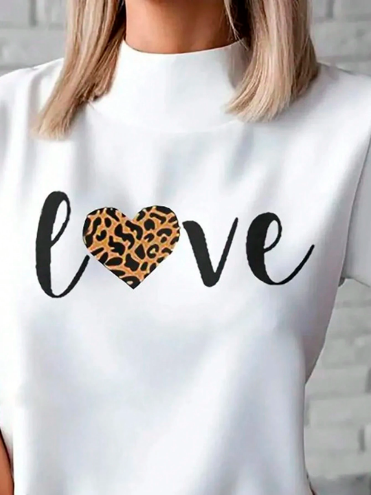 LUNE Heart & Letter Print Tee