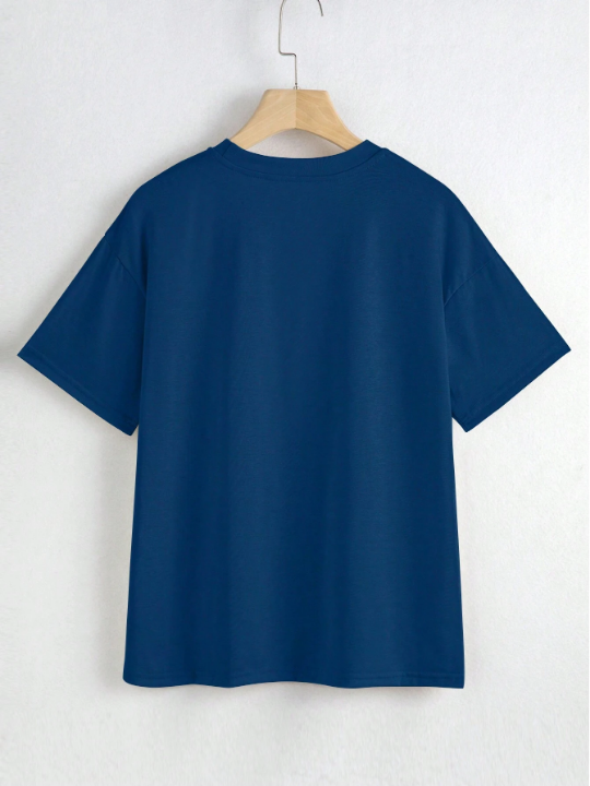 Essnce Solid Color Drop Shoulder T-Shirt