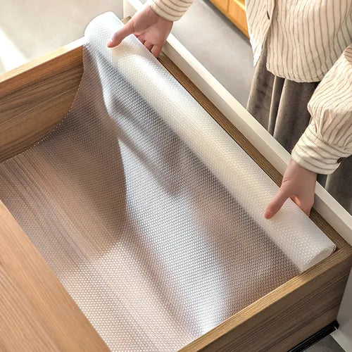 1 Roll Non Adhesive Shelf Liners For Kitchen Cabinets, Waterproof Drawer Liners For Kitchen, Non-Slip Cabinet Liner For Kitchen Cabinet, Shelves, Desks
