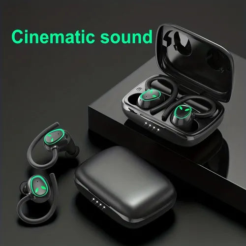 Wireless Earbuds With Earhooks, Waterproof TWS Sports Earphones With Microphone For IPhone And Android, True Wireless Ear Buds