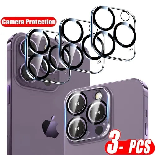 3Pcs Full Cover Camera Lens Protector For IPhone 12 13 Pro Max Screen Protectors For IPhone 11 14 Pro Max Glass