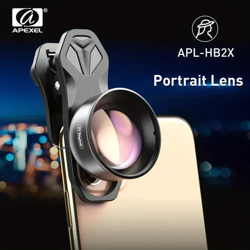 APEXEL HD 2x Telephoto Lens Professional Mobile Phone Camera Telephoto Lens For IPhone Samsung Android Smartphones