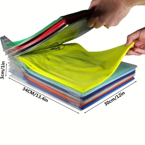 10pcs/pack T-Shirt Folder For Adults, Laundry Liners, Closet Organizer And Shirt Folder, Clothing Organization, Home Essentials, Regular Size