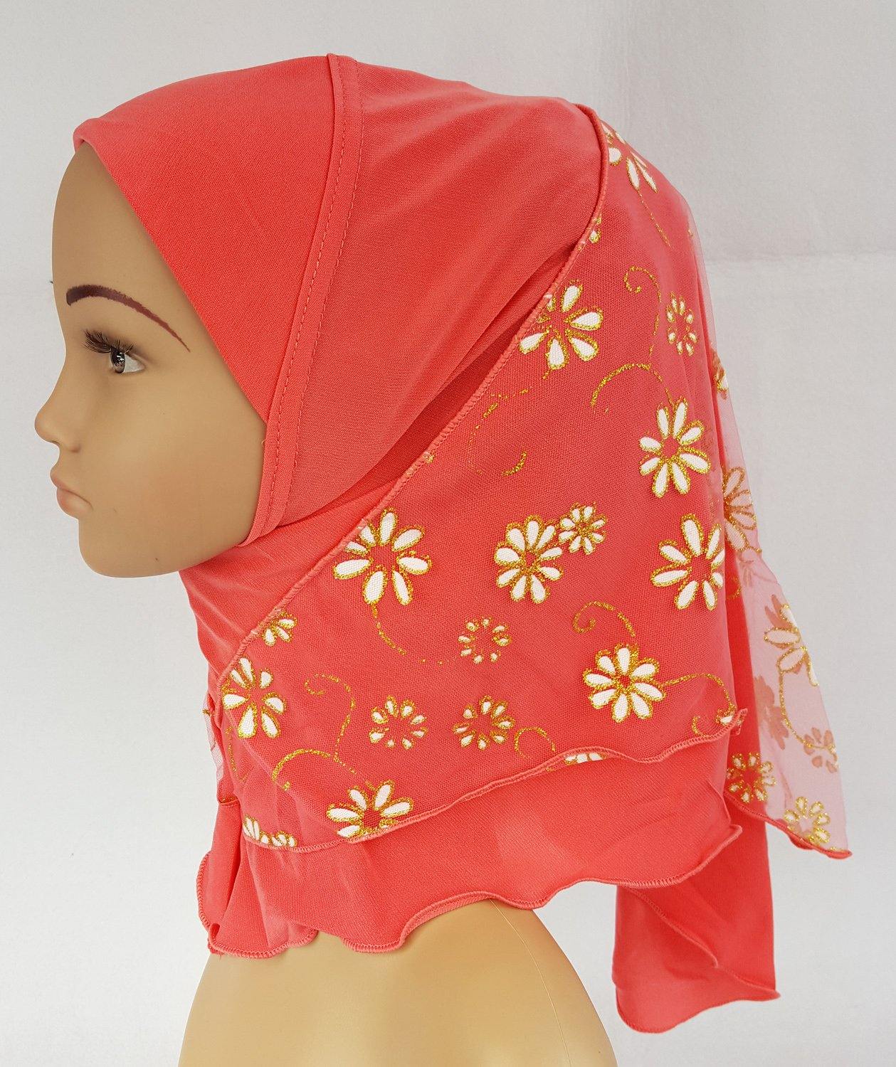 Crystal Hemp Toddler Children Kids Hijab Islamic Scarf Shawls -7270 - Arabian Shopping Zone