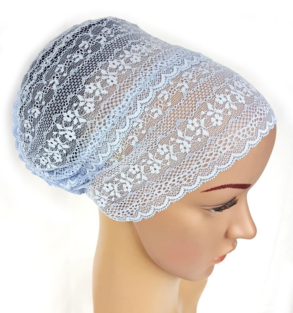 Full Lace Muslim Inner Hijab Caps Flower-Back Islamic Underscarf Hats - Arabian Shopping Zone