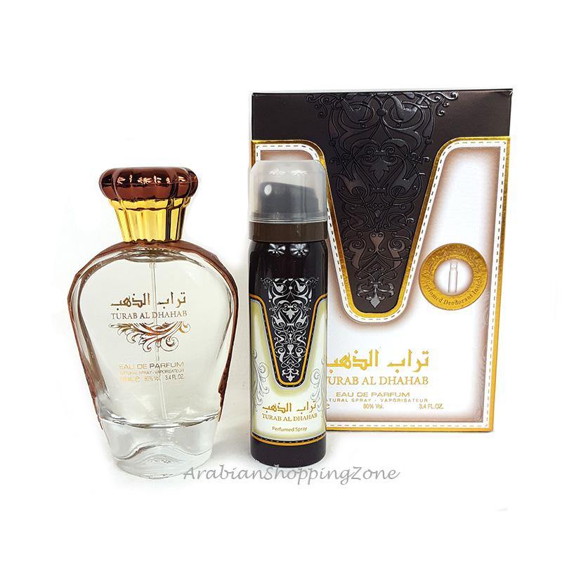 Ard AL Zaafaran Perfumes Turab AL Dhahab 100ml Gift Set EDP - Arabian Shopping Zone