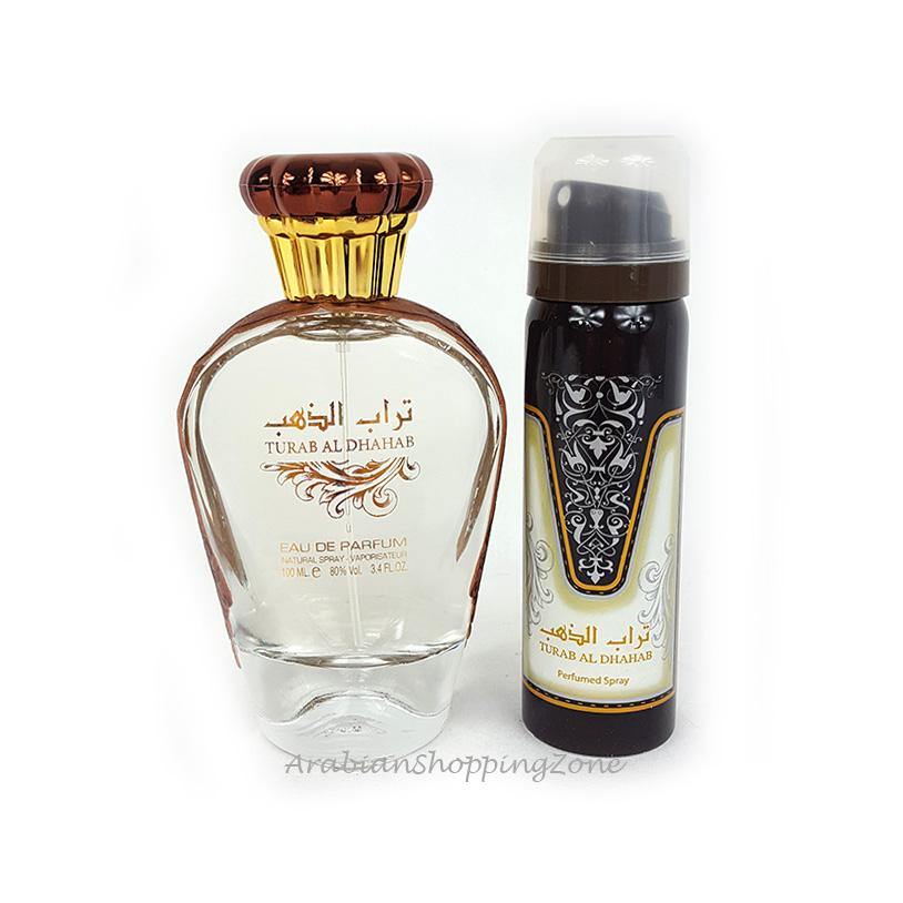 Ard AL Zaafaran Perfumes Turab AL Dhahab 100ml Gift Set EDP - Arabian Shopping Zone