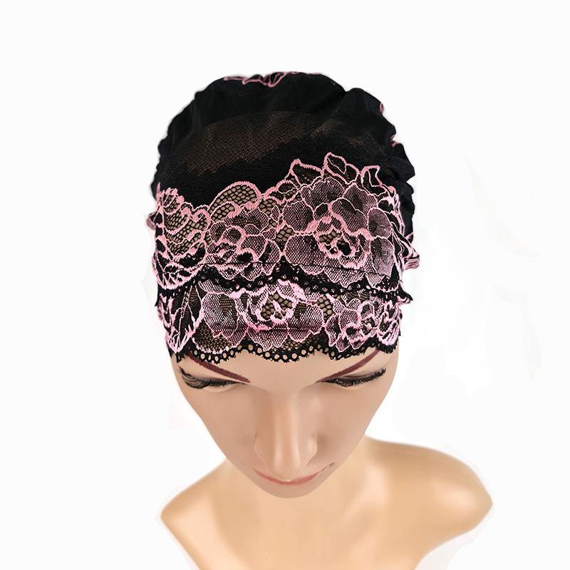 Full Lace Muslim Inner Hijab Caps Flower-Back Islamic Underscarf Hats - Arabian Shopping Zone