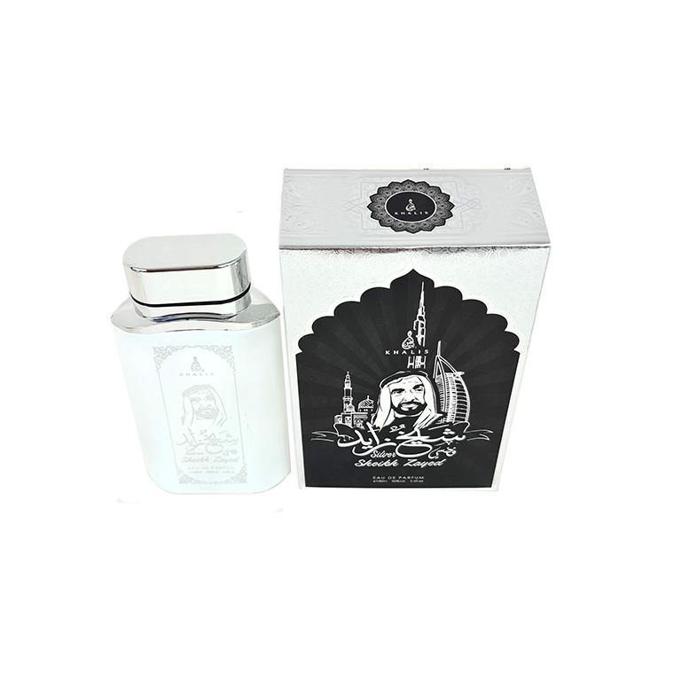 Sheikh Zayed Silver 100ml EDP Spray Perfume by Khalis - Arabian Shopping Zone