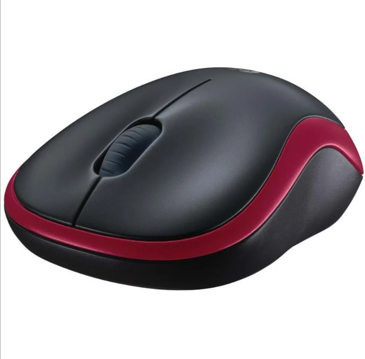 Logitech Wireless Mouse M185 - Mouse - Optic - 3 buttons - Red