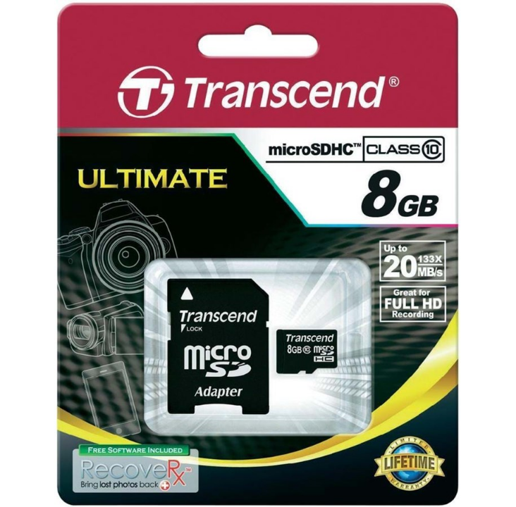 Transcend Flash-minneskort - 8 GB