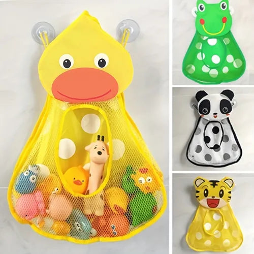 1pc Baby Bath Play Toy Storage Bag,  Bathroom Toy Storage Bag With Suction Cups