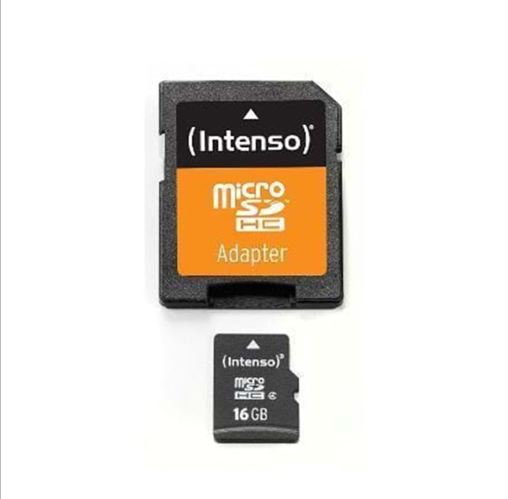 Intenso Micro SD Card w/ Adapter - 16GB